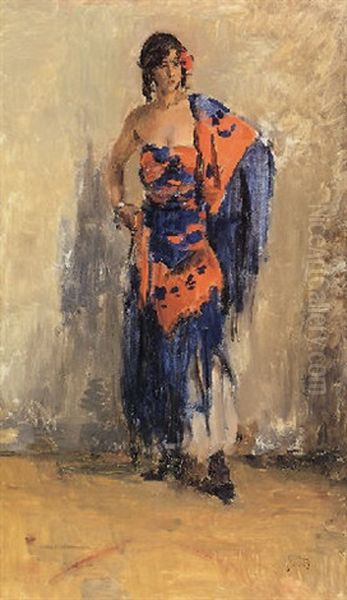 Portret Van Guusje Van Dongen Oil Painting by Isaac Lazarus Israels
