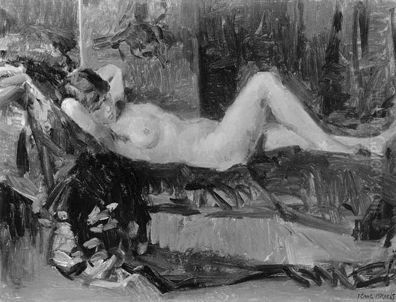 Reclining Nude Oil Painting by Isaac Lazarus Israels