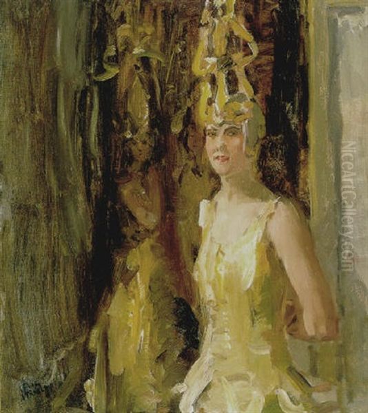 Revuemeisje Oil Painting by Isaac Lazarus Israels