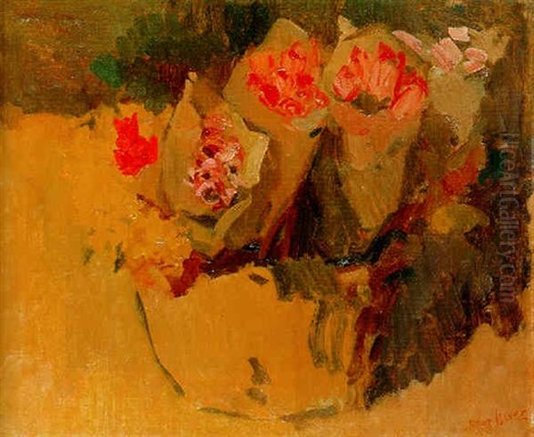 Rijnsburger Bloemenmand Oil Painting by Isaac Lazarus Israels