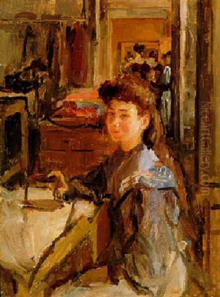 Op Het Atelier Oil Painting by Isaac Lazarus Israels