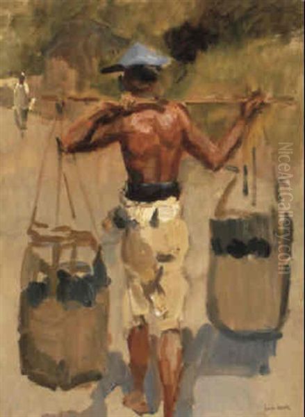 Water Carrier In Batavia Oil Painting by Isaac Lazarus Israels