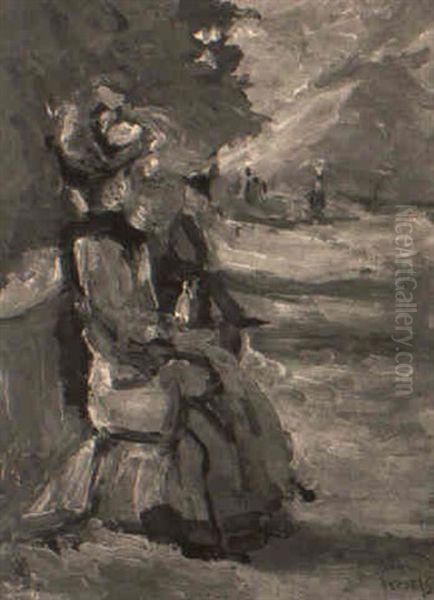 Studie Zu Avenue Du Bois De Boulogne Oil Painting by Isaac Lazarus Israels