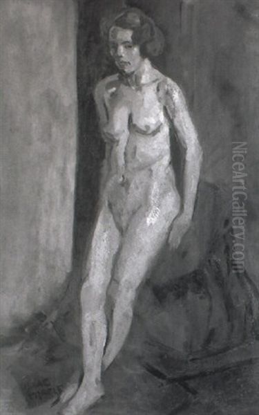 Stehender Akt Oil Painting by Isaac Lazarus Israels