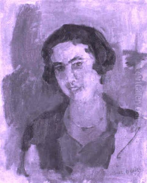 Portrait Of Young Woman Oil Painting by Isaac Lazarus Israels