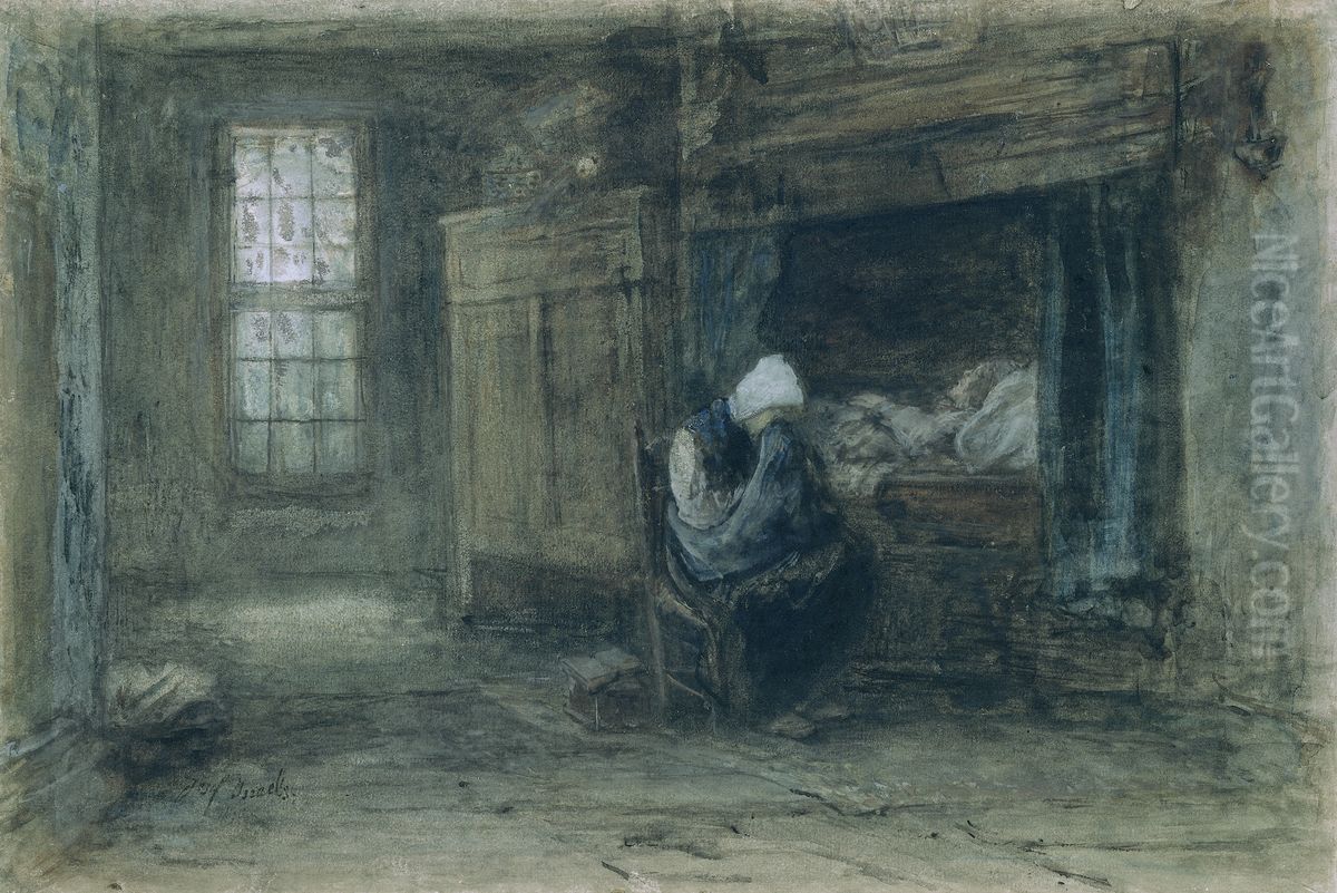 Alone In The World Oil Painting by Jozef Israels