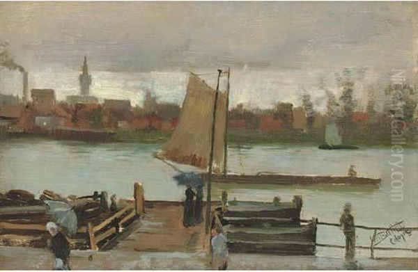 Cologne Oil Painting by William Henry Bartlett