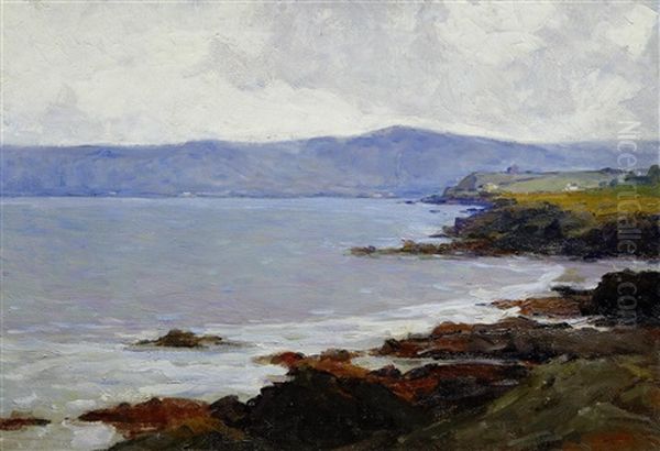 Coast At Layde, Co. Antrim Oil Painting by Hans (Jean) Iten