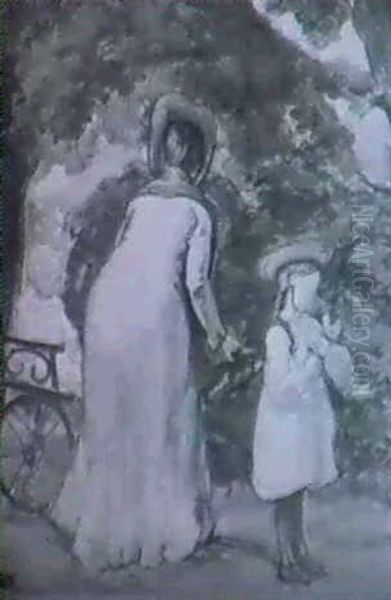 Sonntaglicher Ausflug Oil Painting by Karl Itschner