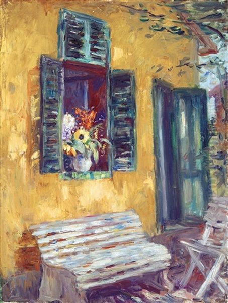 Flowers Oil Painting by Bela Ivanyi Gruenwald