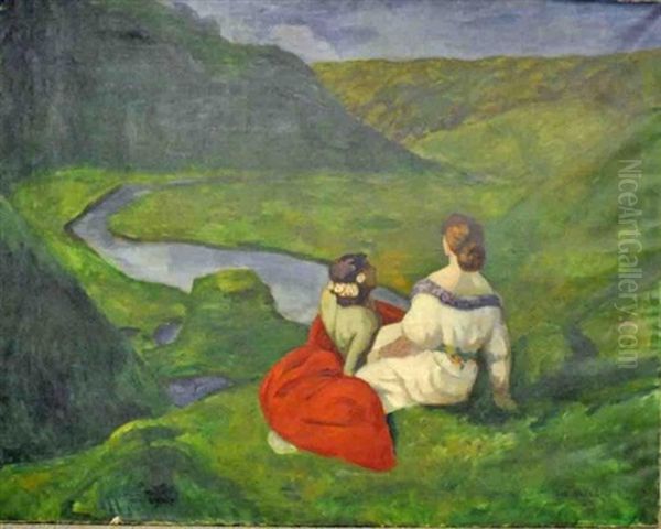 A Volgyben Oil Painting by Bela Ivanyi Gruenwald