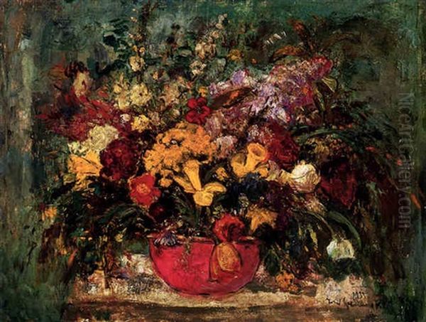 Tavaszi Csokor Oil Painting by Bela Ivanyi Gruenwald