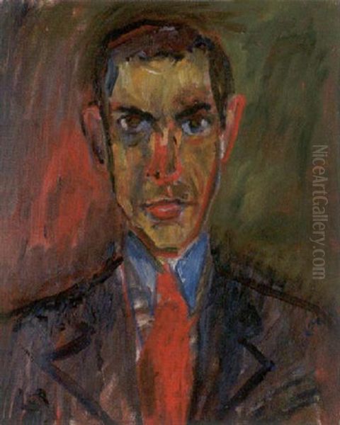 Mansportratt - Yngve Nordvall Oil Painting by Ivan Ivarson