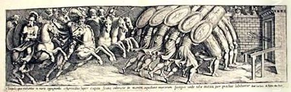 Sante .- Monocromata, In Constantiniana Vaticani Aula [...] Oil Painting by Pietro Santi Bartoli