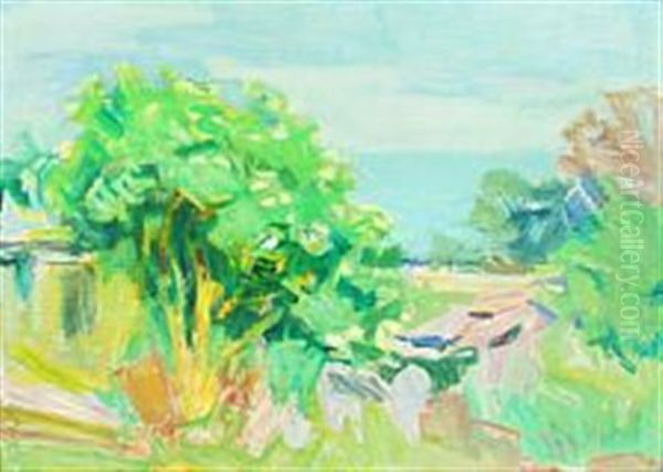 Lush Landscape Oil Painting by Kraesten Iversen