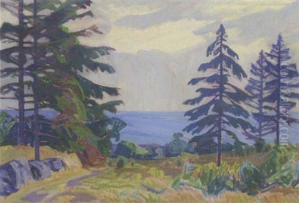 Udsigt Over Havet Oil Painting by Kraesten Iversen