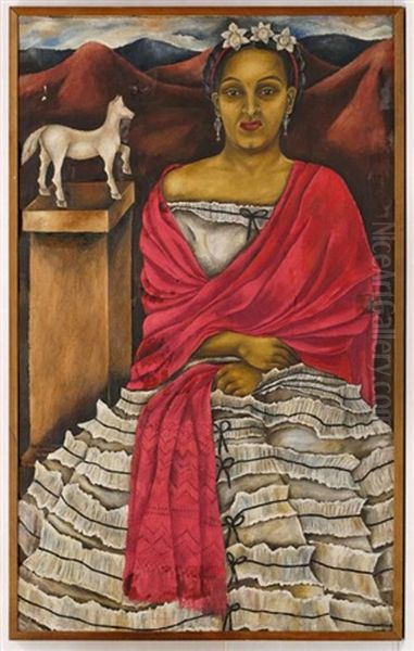 Autorretrato Oil Painting by Maria Izquierdo