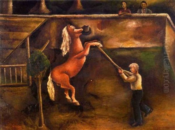El Senor Con Caballo Oil Painting by Maria Izquierdo