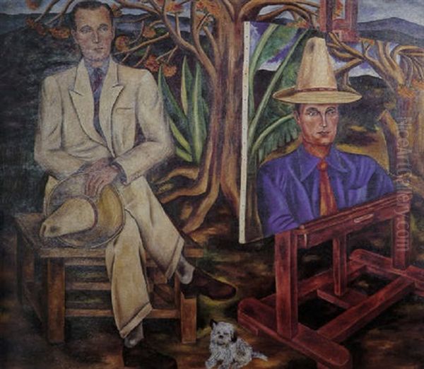 Retrato Del Turista (retrato De Henri Chatillon) Oil Painting by Maria Izquierdo