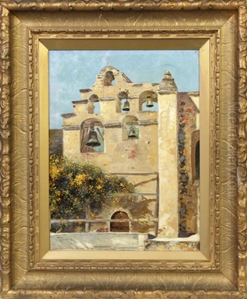 A Mission Oil Painting by Martin J. Jackson