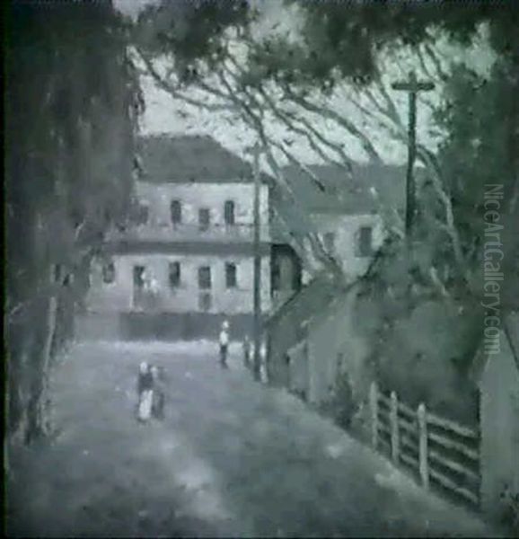 Los Angeles Street Scene Oil Painting by Martin J. Jackson