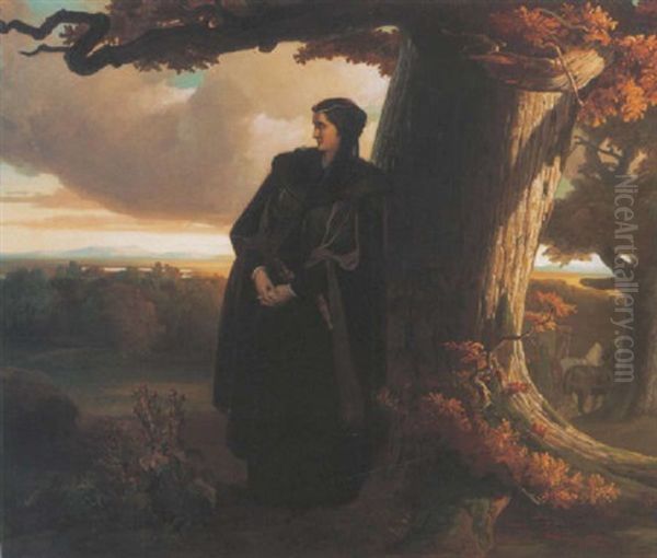 Izabella Bucsuja (masolat Wagner Sandor Izabella Bucsuja Cimu Keperol) [farewell Of Izabella] Oil Painting by Karoly Jacobey