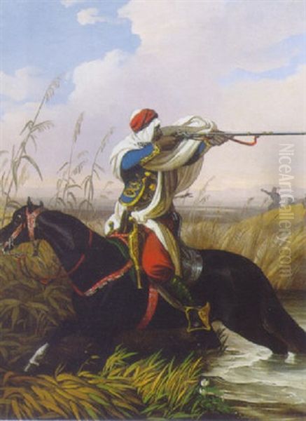 La Poursuite

La Poursuite Oil Painting by Karoly Jacobey