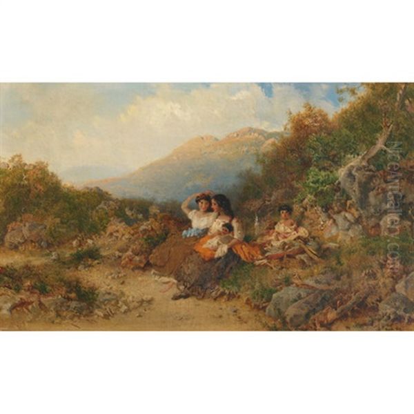 Detent Oil Painting by Otto Reinhard Jacobi