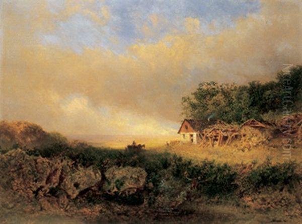 The Homestead Oil Painting by Otto Reinhard Jacobi