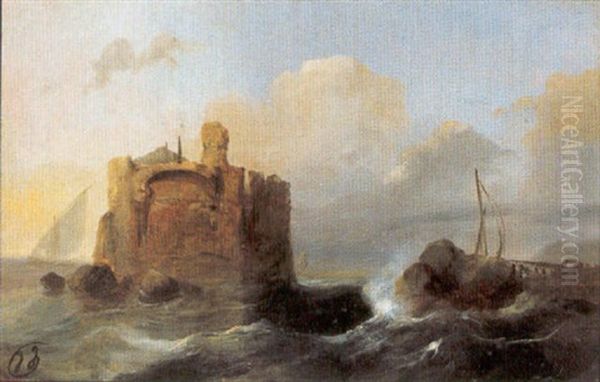 Fort Te Alexandrie - Egypte Oil Painting by Jacob Jacobs