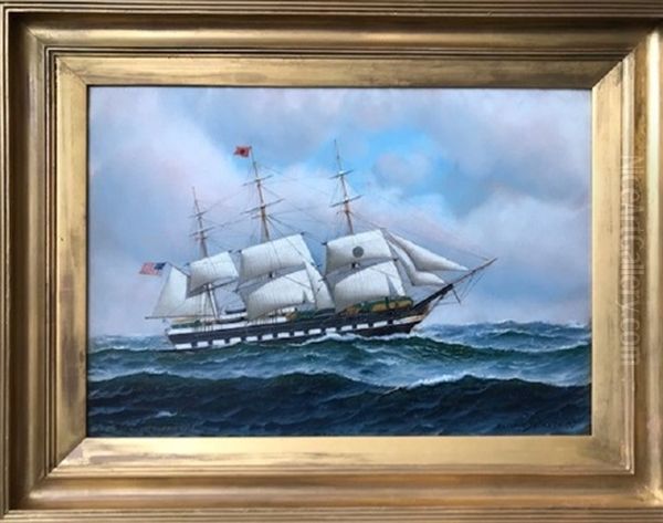 A Hay Wagon Approaching, A Hunter And His Dog On A Forest Path Oil Painting by Antonio Nicolo Gasparo Jacobsen