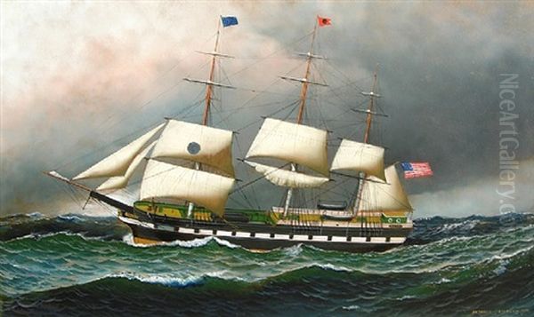 A Hay Wagon Approaching, A Hunter And His Dog On A Forest Path Oil Painting by Antonio Nicolo Gasparo Jacobsen