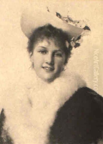 The Easter Bonnet Oil Painting by Jacquet Gustave