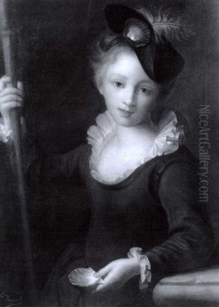 A Young Sentry Oil Painting by Jacquet Gustave