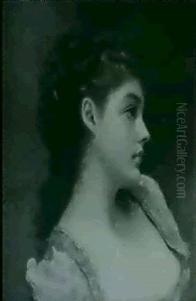 Portrait Of A Beauty Oil Painting by Jacquet Gustave