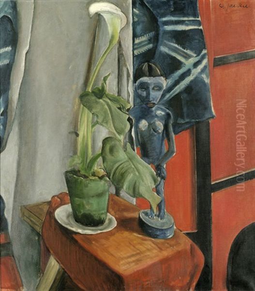 Der Blaue Gotze Iv Oil Painting by Willi Jaeckel