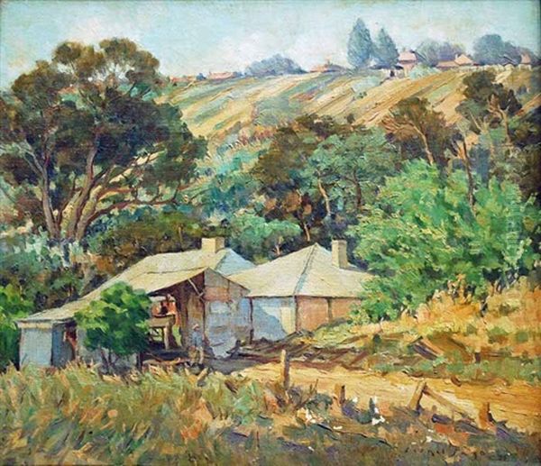 Cottage Scene, Western Australia Oil Painting by Lionel Jago