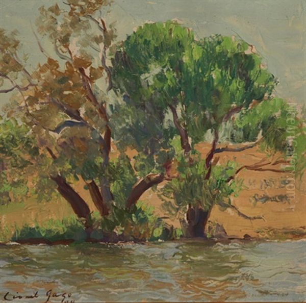 River Gums At Ravenswood Oil Painting by Lionel Jago