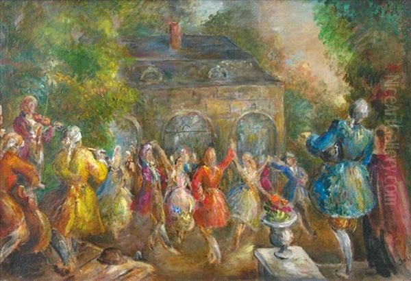 La Danse Oil Painting by Wladyslaw Adam Alojzy Jahl