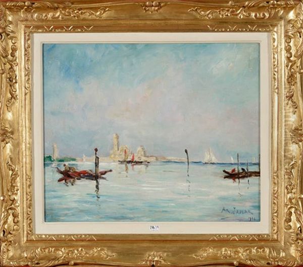 La Lagune Venise Oil Painting by Armand Gustave Gerard Jamar