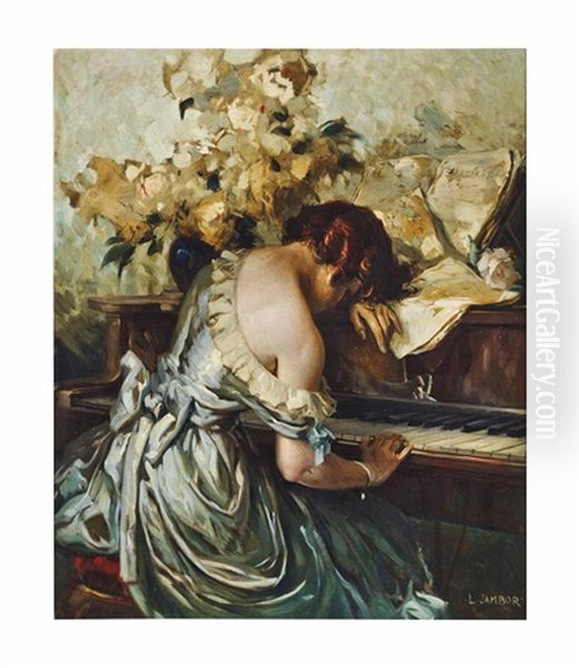 Remembrance Oil Painting by Lajos (Louis) Jambor