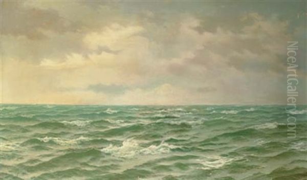 Rolling Waves Oil Painting by David James