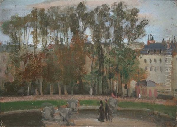 The Tuileries Gardens, Paris Oil Painting by Alexander Jamieson