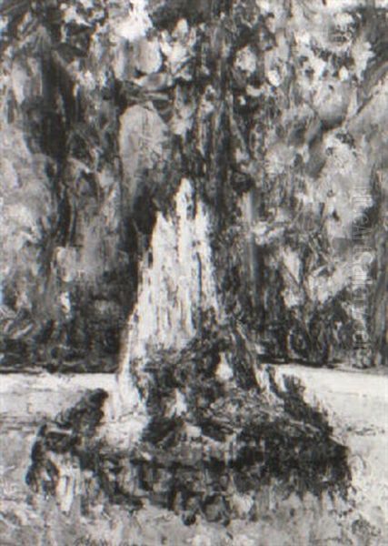 A Fountain In The Grounds Of Versailles Oil Painting by Alexander Jamieson