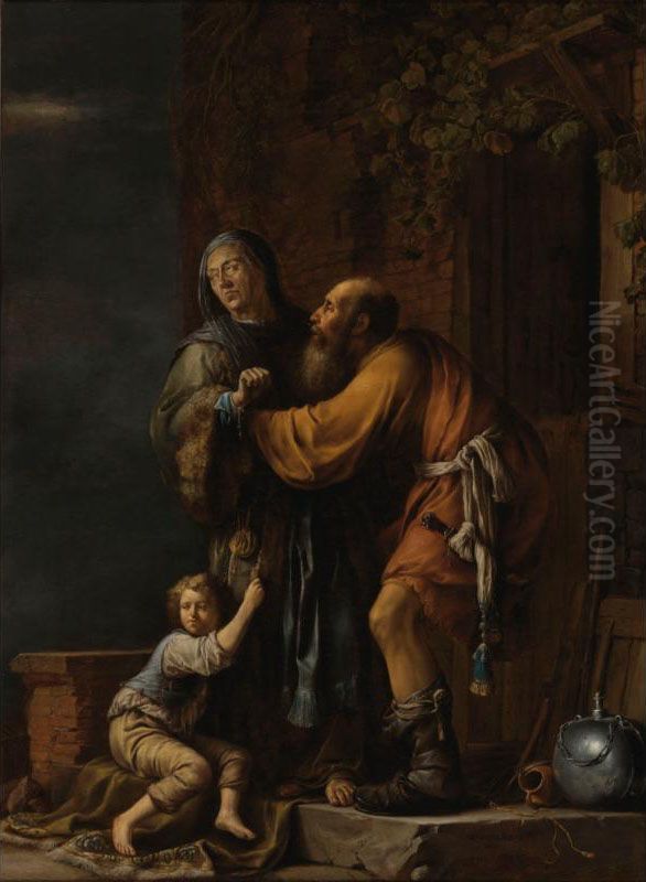 Sold By The J. Paul Getty Museum To Benefit Future Painting Acquisitions
 

 
 
 

 
 Abraham Pleading With Sarah On Behalf Of Hagar Oil Painting by Willem Bartsius