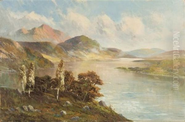 Paisaje Montanoso Con Lago Oil Painting by Francis E. Jamieson