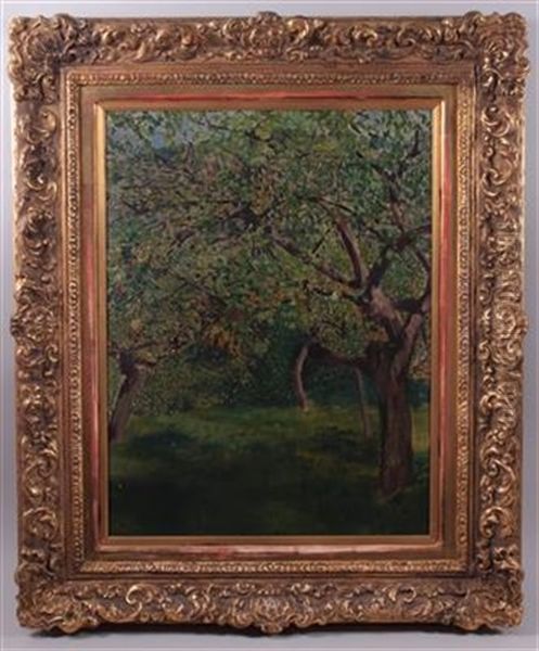 Obstbaume Oil Painting by Hermine Von Janda