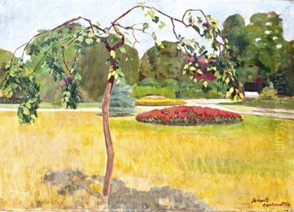 Kecskemeti Mukert (+ Sketch, Verso) Oil Painting by Henrik Janesitz