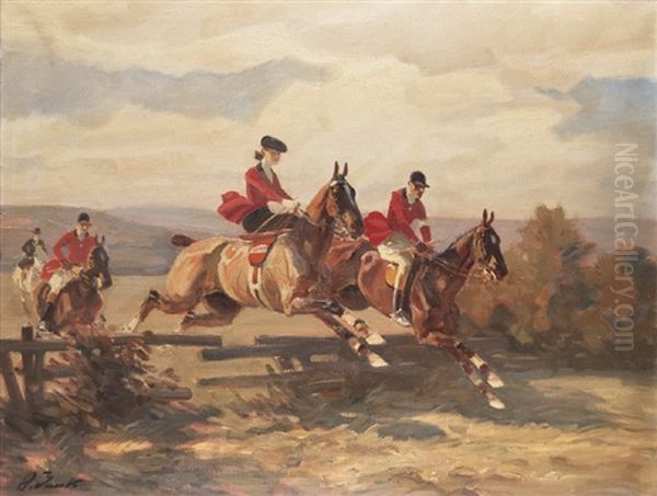 The Hunt Oil Painting by Angelo Jank