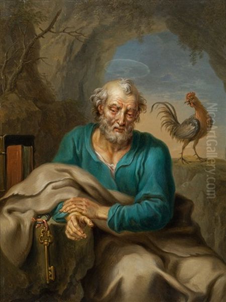 Saint Petrus Oil Painting by Frans Christoph Janneck